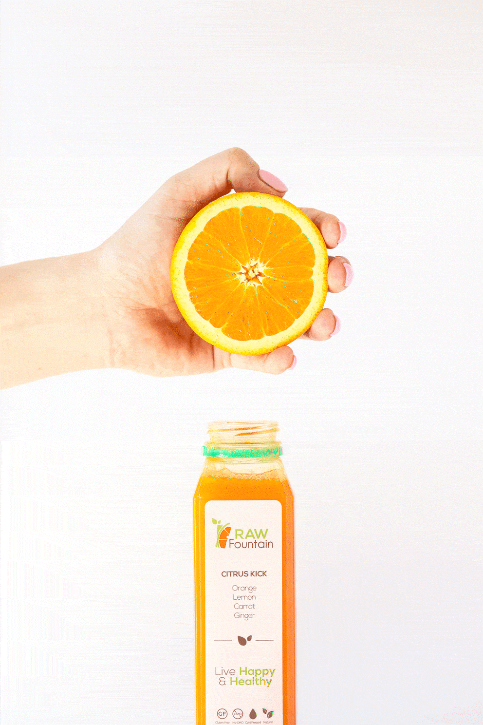 Fresh juice being squeezed